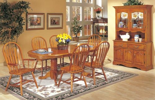 BEAUTIFUL NEW SOLID WOOD DINING TABLE SET W/ 6 CHAIRS 
