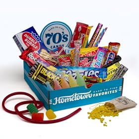 Hometown Favorites 1970's Nostalgic Candy Gift Box, Retro 70's Candy, 3-Pound