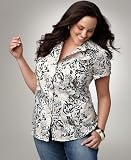 Alfani Plus Size Shirt, Floral Print Button Down