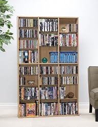 Atlantic 38435065 Oskar 756 CD/360 DVD/BluRay/Games Wood Cabinet (Maple)