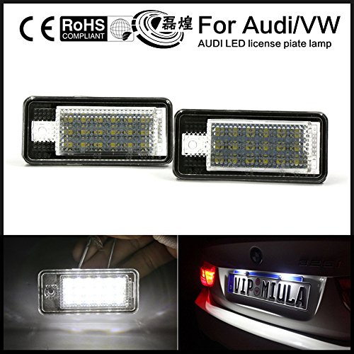CAN-bus White Error Free LED License Plate Light Lamp For Audi A3 A4 A6 S6 A8 Q7
