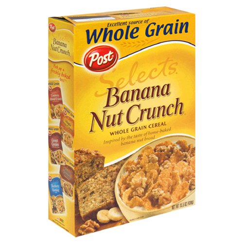 Post Banana Nut Crunch Cereal, 15.5-Ounce Boxes (Pack of 4) by Post