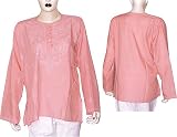 Comfortable Clothes Womens Top Kurti Fashion of India Chikan Embroidery Size S