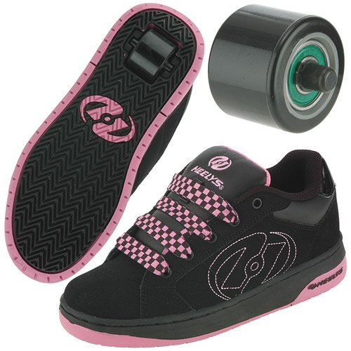 Childrens Toyshop  Sporting Goods : Heelys Bliss 2 Black/Pink Roller Shoes Women's/Girls'