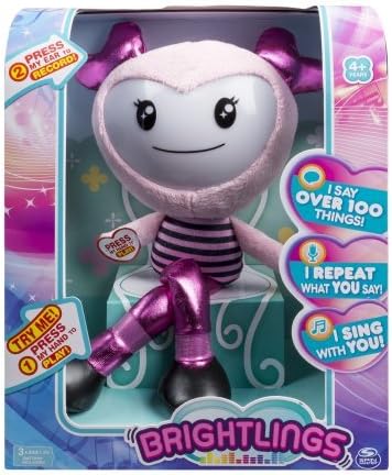 Brightlings, Interactive Singing, Talking 15" Plush, Pink, by Spin Master