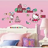 ROOMMATES RMK1678SCS Hello Kitty The World of Hello Kitty Peel and Stick Wall Decals