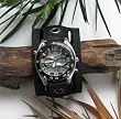 THE "HENRY'S" AGED BLACK LEATHER 2" WIDE WATCHBAND