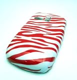 Samsung R355c Pink White Zebra HARD RUBBERIZED FEEL RUBBER COATED Design Hard Case Cover Skin Protector NET 10 Straight Talk