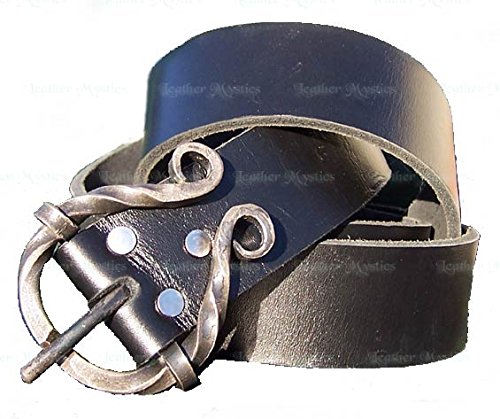 Forged Iron Buckle Leather Belt 32 INCH - Made in USA