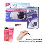 Clearblue Fertilitätsmonitor plus 20 Teststäbchen und 5 Schwangerschaftstests und CONCEIVE Gleitgel 75 Milliliter im Set