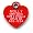Heart shape Safety Reflective Pet ID Tag with Personalized Customized Engraving, Large, Red