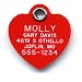 Heart Safety Reflective Pet ID Tag with Personalized Customized Engraving