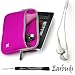 51QPRXUWy2L. AA75  Magenta   Gray Trim Slim Protective Soft Neoprene Cover Carrying Case Sleeve with Extra Pocket // Fits Anywhere// For Amazon Kindle Fire Full Color 7 Multi touch Display, Wi Fi (Newest Tablet) + Includes a Crystal Clear High Quality HD Noise Filter Ear buds Earphones Headphones ( 3.5mm Jack )