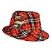 51QPRhIbXFL. AA75  TATTOO LOVE KILLS ORANGE PLAID FEDORA HAT