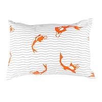 Argington Organic Boudoir Pillow, Fish And Pebbles Print