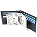 Artmi Mens Slim Bifold Wallet RFID Blocking Card Holder with Money Clip Front Pocket Minimalist Card Case, Black