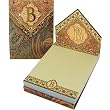 B Monogram Punch Studio Paisley 75-Page mini notepad - magnetic closure jewel on tab