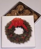 Scott's Cakes Pecan White Chocolate Truffles 1/2 Pound Wreath Box