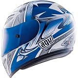 AGV T-2 SHADE HELMET WHITE/BLUE MD