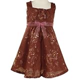 Toddler Little Girls Special Occasion Dress BROWN Dresses BONNIE JEAN Girl 2T-6X
