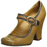 FLY London Women's Farah Wedge Pump,Mustard/Black,39 EU (US Women's 8 M)