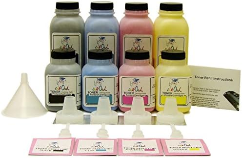 InkOwl® - 4-Color Laser Toner Refill Kit for XEROX Phaser 6180 with reset chips