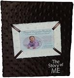Perfect Memory Creations The Story of Me Memory Album with Minky Chocolate Fabric Cover, Ivory Fram