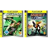 Uncharted: Drakes Schicksal / Ratchet & Clank:Tools of Destruction  (Platinum Double Pack)von "Sony Computer..."