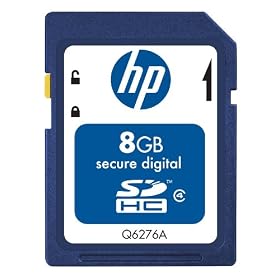 Click here to buy HP 8 GB Class 4 SDHC Flash Memory Card Q6276A-EF.