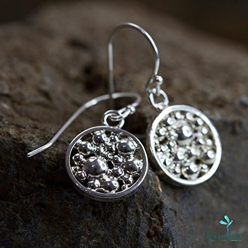 Historical Sterling Silver Spheres of Infinity Bubbles Hanging Earrings