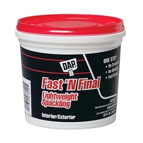 DAP 12142 Fast N Final Interior and Exterior Spackling, 1-Quart Tub