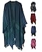 Irish Lambswool Ruana Long Shawl Wrap Multiple Colors