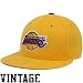Mithchell & Ness Los Angeles Lakers Gold Vintage Logo Fitted Hat