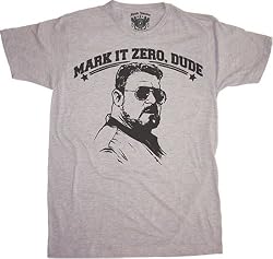 The Big Lebowski Mark It Zero, Dude Gray T-Shirt Tee