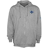NBA adidas New Orleans Hornets Gray Preferred Logo Full Zip Hoodie (Small)