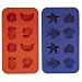 Tropical Silicone Ice Cube Tray Set, 2-Piece