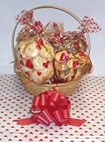 Gourmet Food : Scott's Cakes Large Time for Romance Cookie Basket with Handle Heart Wrapping