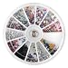 1500 Nail Glitter Rhinestones Nail Art Rhinestones Decoration Wheel Kit-Star, Heart, Round