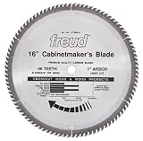 Freud LU73M016 16-Inch 96 Tooth ATB Cabinetmaker's Crosscutting and Ripping Saw Blade with 1-Inch Arbor