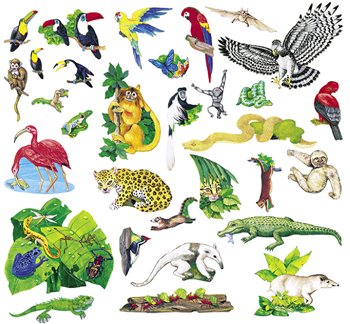 Jungle Animals Pre-Cut Felt Pieces by Little Folk Visuals