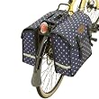 Axiom Urban Shopper Saddlebag Pannier Set, Navy Print.