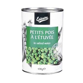 Epicure Petits Pois � L'�tuv�e in Salted Water 400 g (Pack of 12)