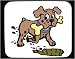 Decorated Mouse Pad with burying, barnyard, bone, digging, hole, animal, farm, dog, p...