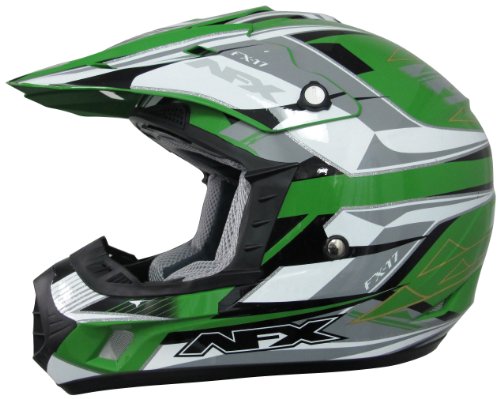 AFX FX-17 Youth Motorcycle Helmet Multi Green Youth Small
