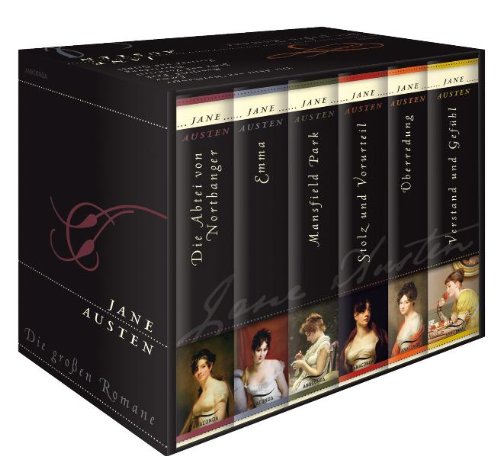 Produkt-Bild: Jane Austen - Die gro&szlig;en Romane (6 B&auml;nde) Stolz und Vorurteil, Emma, Verstand und Gef&uuml;hl, &Uuml;berredung, Mansfield Park, Die Abtei von Northanger
