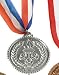 2" Costume Accessory Olympic Style Plastic Silver Medal