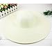 Foreveryang Summer Large Brimmed Hat Sandbeach Sunscreen Straw Hat Cap White
