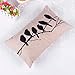 Hatop Decorative Linen blend Square Throw Pillow Case Cushion Cover (A)