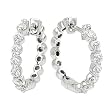 14k White Gold & Diamond Hoop Earrings (1.00ctw)