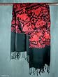 Wool shawl, 'Wild Crimson'